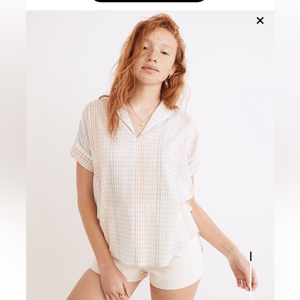 NWT Madewell popover shirt